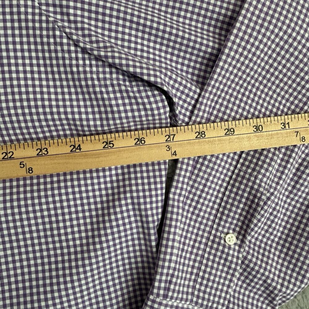 Ralph Lauren Polo Men's XXL Classic Fit Button Down Long Sleeve Purple And White - Picture 8 of 13